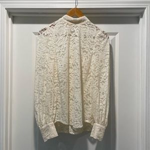 H&M ivory lace top
